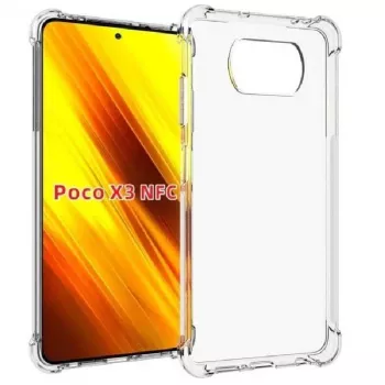 Evelatus Military Shockproof Silikona Maciņš Xiaomi Poco X3 / X3 NFC / X3 Pro - Caurspīdīgs TPU