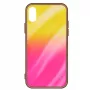 Evelatus Samsung A10 Water Ripple Full Color Electroplating Tempered Glass Gradient Yellow-Pink