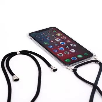 Evelatus Samsung A30s Case with Rope Black Transparent