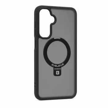 Evelatus Samsung Galaxy A17 4G / A17 5G Shield Case ar MagSafe un statīva gredzenu, matti melns