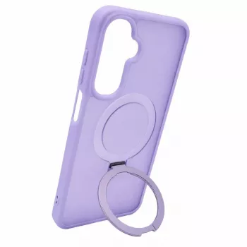 Evelatus Samsung Galaxy A17 4G / A17 5G aizsargmaciņš ar MagSafe un statīvu, matēts gredzens, lavandas purpura