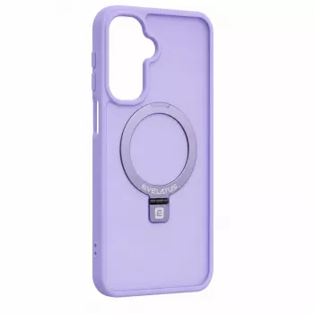 Evelatus Samsung Galaxy A17 4G / A17 5G aizsargmaciņš ar MagSafe un statīvu, matēts gredzens, lavandas purpura