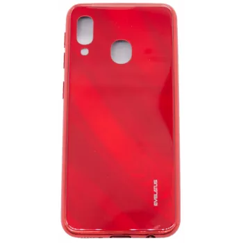 Evelatus Samsung Galaxy A20e ūdens viļņa pilna krāsa elektrolītiskā rūdītā stikla ekrāna aizsargs sarkans
