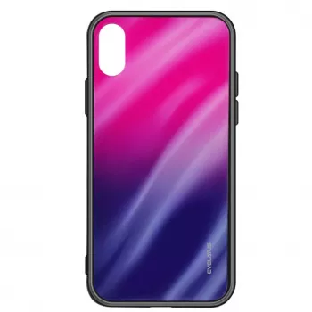 Evelatus Samsung Galaxy A20e ūdens viļņa gradients pret sprādzienu rūdīta stikla maciņš - rozā-purpura
