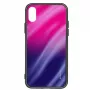 Evelatus Samsung Galaxy A20e ūdens viļņa gradients pret sprādzienu rūdīta stikla maciņš - rozā-purpura