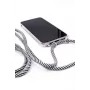 Evelatus Samsung Galaxy A30s Case with Lanyard Black Stripes Transparent
