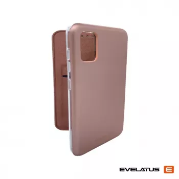 Evelatus Samsung Galaxy A41 grāmatas vāciņš rozā zelta krāsā