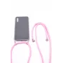 Evelatus Samsung Galaxy A50 Case with Rope Lanyard Pink Transparent