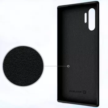 Evelatus Samsung Galaxy Note 10 Plus Premium Soft Touch Silicone Case Melns