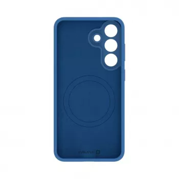 Evelatus Samsung Galaxy S26 FE Premium magnētiskais mīkstā pieskāriena silikona maciņš Navy Blue