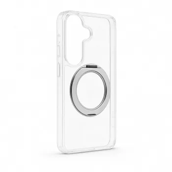 Evelatus Samsung Galaxy S26 hibrīda maciņš ar MagSafe, PC+TPU, 360° metāla statīvs, caurspīdīgs