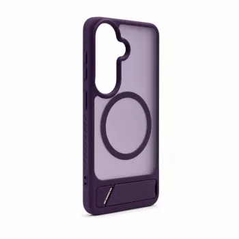 Evelatus Samsung Galaxy S26 gumēts MacSafe ar statīvu vāciņš Purpura