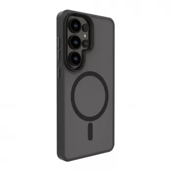 Evelatus Samsung Galaxy S26 Ultra hibrīda maciņš ar magnētisko gredzenu, PC+TPU, melns