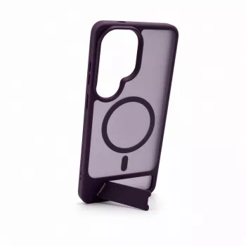 Evelatus Samsung Galaxy S26 Ultra gumēts MacSafe maciņš ar statīvu – violets