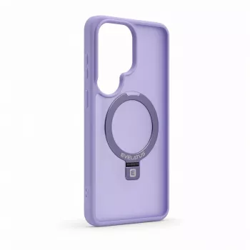 Evelatus Samsung Galaxy S26 Ultra aizsargmaciņš ar MagSafe un statīvu, matēts gredzens, lavandas purpura