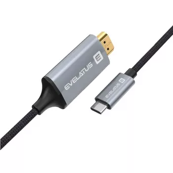 Evelatus TPC04 universālais datu kabelis HDMI uz Type-C, melns