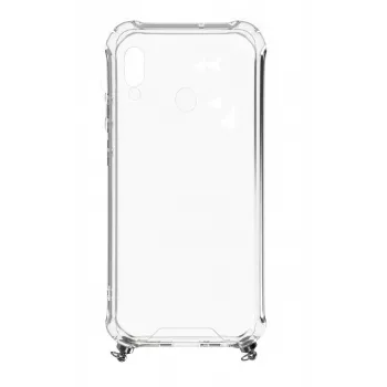 Evelatus Xiaomi Redmi 7 Silicone Transparent with Necklace TPU Strap Space Gray