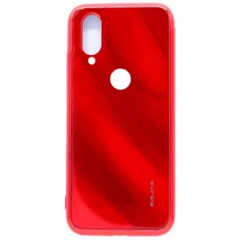 Evelatus Xiaomi Redmi 7 Ūdensviļņa Pilnkrāsu Elektropārklājuma Rūdīta Stikla Maciņš Sarkans