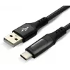 everActive CBB-1CBL USB-A uz USB-C pīts kabelis ar LCD jaudas displeju, 1m, 3A, melns