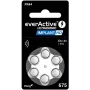 everActive ULTRASONIC IMPLANT HD 675 Cinka-gaisa dzirdes aparātu baterijas PR44 (6 iepakojums, bez dzīvsudraba, 1.45V, 650 mAh)