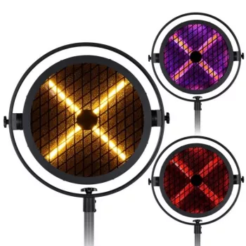 EVOLIGHTS LUMEN X V2 100W kustīgā galva ar 3 šķautņu prizmu, 7 krāsu ratu, rotējošiem gobo un DMX512