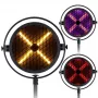 EVOLIGHTS LUMEN X V2 100W kustīgā galva ar 3 šķautņu prizmu, 7 krāsu ratu, rotējošiem gobo un DMX512