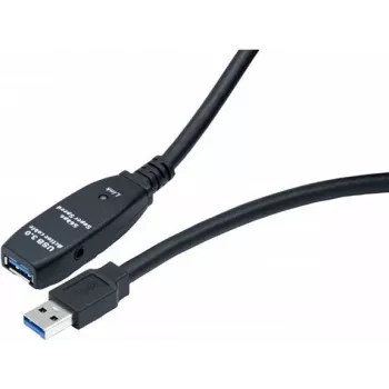 EXERTIS CONNECT aktīvais USB 3.0 pagarinājuma kabelis ar atkārtotāju, USB Type-A male uz USB Type-A female, 5,0 m, melns (149254)