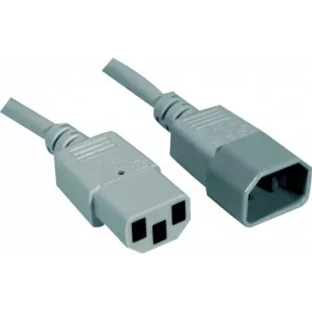 EXERTIS CONNECT IEC C14 uz C13 barošanas pagarinātāja kabelis, 1,8 m, pelēks, 10 A/250 V, H05VV-F 0,75 mm² 808140
