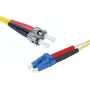 EXERTIS CONNECT ST/UPC uz LC/UPC vienmoda duplex OS2 LSZH optiskā savienojuma kabelis, 3m, dzeltens