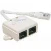 Exertis Connect telefona sadalītājs RJ-45 tēviņš uz 2x RJ-45 mātīte, 10 cm, CAT 5e, ziloņkaula 252470