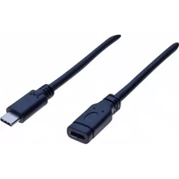 EXERTIS CONNECT USB 3.1 Gen 2 USB-C pagarinājuma kabelis 1m Male to Female 10Gbps 100W PD 4K Video melns 532495
