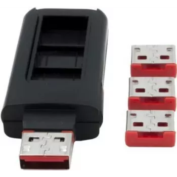 EXSYS EX-1114-RL USB portu slēdzene ar atslēgu fizisks bloķētājs USB Type-A (10 slēdzenes, 1 atslēga, melna)