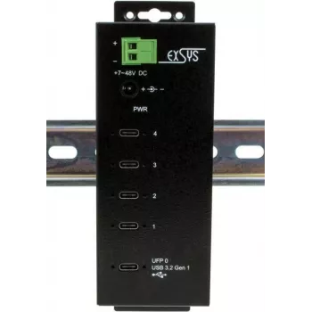 EXSYS EX-1144HMVS USB-C daudzportu centrmezgls ar 4K HDMI, Gigabit Ethernet un 3x USB 3.2 Gen 1 Type-A