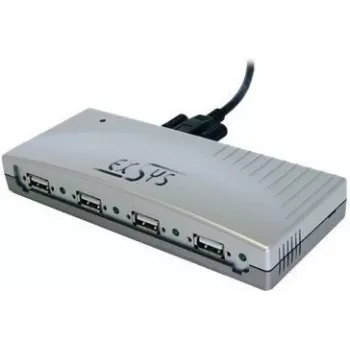 EXSYS EX-1163V 4 portu USB 2.0 centrmezgls ar pieskrūvējamu kabeli, plastmasas korpuss