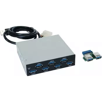 EXSYS EX-1167 7 portu USB 3.0 iekšējais hub, 3,5 collu nodalījums, VIA VL810 čipset