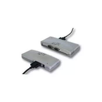 EXSYS EX-1334V Industriālais 4 portu USB uz RS-232 seriālais adapteris ar FTDI mikroshēmu, 15kV ESD aizsardzība, metāla korpuss