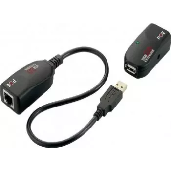 EXSYS EX-1441-2 Gigabit Ethernet pagarinātājs pa koaksiālo kabeli, komplekts, 1000 m, metāla korpuss, melns