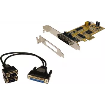 EXSYS EX-45362 2 portu RS-232 PCIe x1 sērijas adaptera karte, Low Profile, ASIX AX99100
