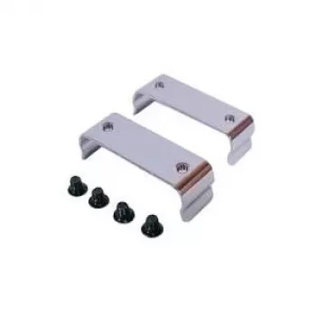 EXSYS EX-6099 DIN sliedes montāžas komplekts industriālajām ierīcēm - 35mm TS-35, cinkots tērauds, skrūvējams kronšteins, uzspraužams sliedes stiprinājums, sudraba