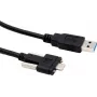EXSYS EX-K1593V USB 3.2 Gen 2 kabelis, USB-A uz USB-C, 1m, melns, 10Gbps, 60W uzlāde