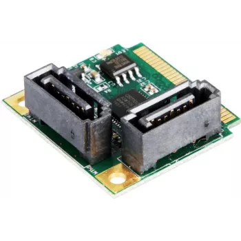 EXSYS Mini PCIe SATA III kontrolieris, 2 porti, 6Gbps, ASM1061, Full-Height EX-48080-2