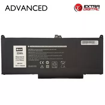 Extra Digital Advanced klēpjdatora akumulators Dell MXV9V – 7200mAh 82Wh 11.4V 9-Cell Li-ion nomaiņa