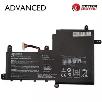 Extra Digital Advanced NB432516 klēpjdatora akumulators ASUS B31N1729 - 3400mAh, 11.52V, 39.2Wh, 3-Cell