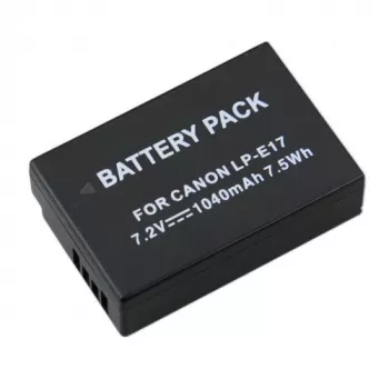EXTRA DIGITAL Canon LP-E17 rezerves akumulators (bez mikroshēmas, 7.2V, 1300mAh, Li-ion, melns)