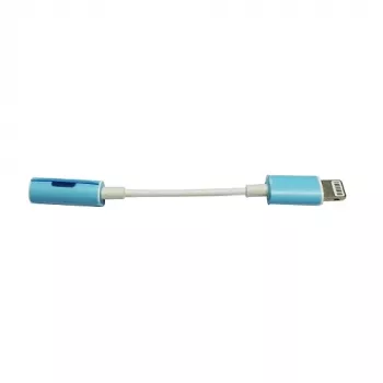 EXTRA DIGITAL Lightning uz 3.5 mm austiņu ligzdas adapteris - balts, 10 cm kabelis, DAC, MFi saderīgs
