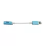 EXTRA DIGITAL Lightning uz 3.5 mm austiņu ligzdas adapteris - balts, 10 cm kabelis, DAC, MFi saderīgs