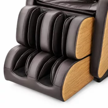 EXTRALINK 3D Zero Gravity Massage krēsls ar koka lamināta akcentiem, melns/brūns