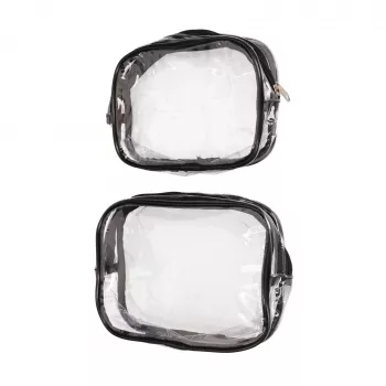 EXTRALINK Black Forest KM03 Kabīnes ceļojumu mugursoma 45x20x30 cm ar 2 kosmētikas somiņām – Pelēka