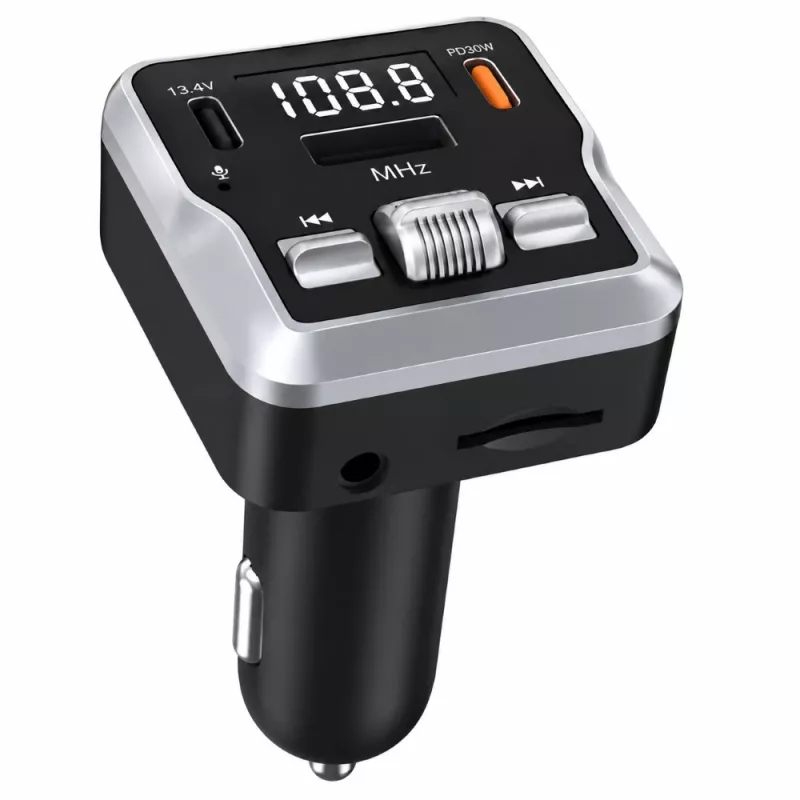 EXTRALINK Bluetooth FM raidītājs ar 2 USB lādēšanas portiem un MicroSD kartes slotu