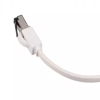 EXTRALINK Cat.8 U/FTP plakans Ethernet ielāpu kabelis 1m 40G balts